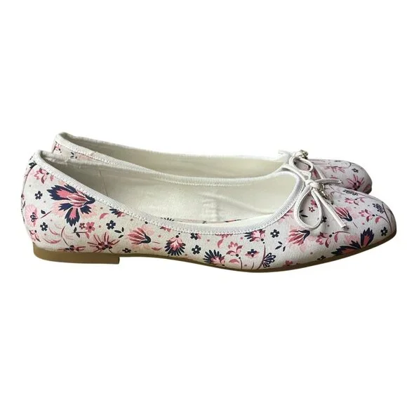 Ted Baker Bayna Floral Ballet Flats Sz 39 (EU) Bow Accent Slip On - Picture 2 of 9